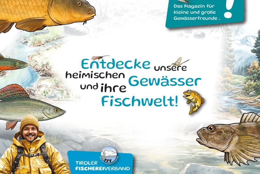 Cover des Entdeckerhefts zu den Tiroler Gewässern